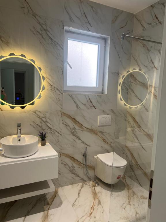 Koupelna v ubytování Hotel Villa ATA