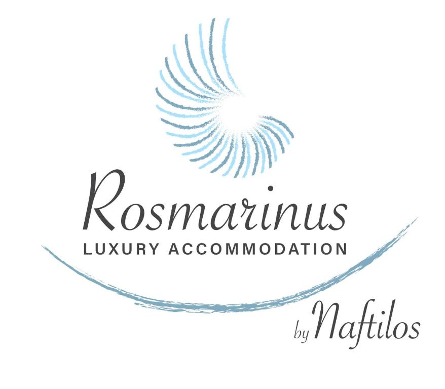 a graceful logo for a law firm with a spiral at Naftilos Rosmarinus Apartments in Potokáki