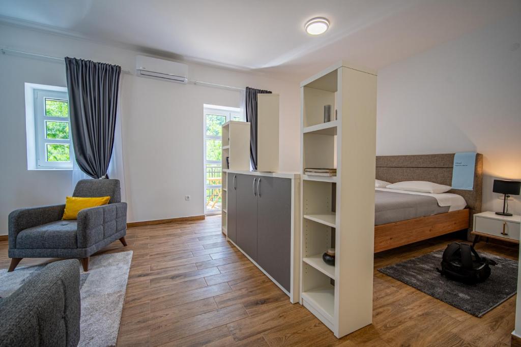 Postel nebo postele na pokoji v ubytování Skala luxury rooms