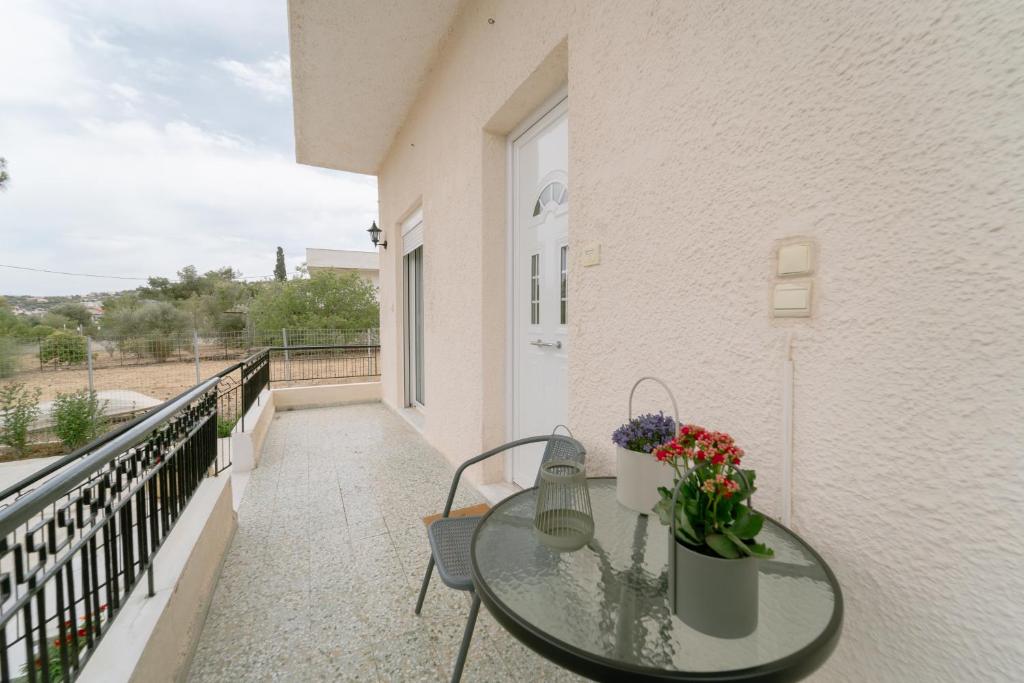 Balkón nebo terasa v ubytování Selene house