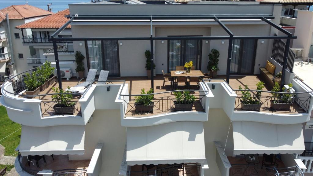 Balkón nebo terasa v ubytování Irida Apartments