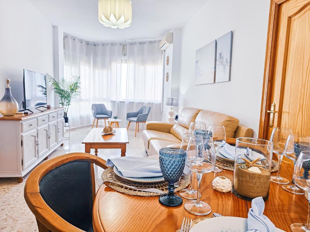 Część wypoczynkowa w obiekcie Doñana Playa a 50 metros de la playa by Sanlúcar Housing