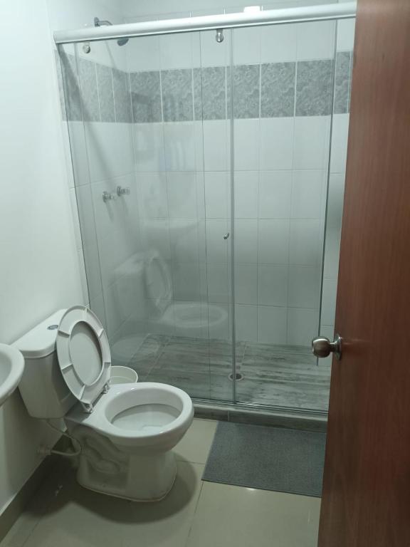 Koupelna v ubytování HOSPEDAJE BOGOTA CENTRO