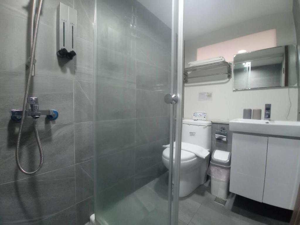 Koupelna v ubytování Meworld Hotel - Daan