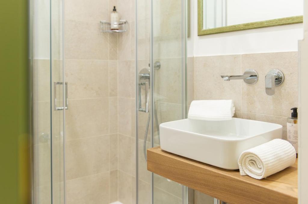 Koupelna v ubytování Hotel Minerva