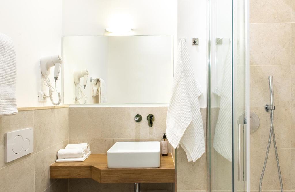 Koupelna v ubytování Hotel Minerva