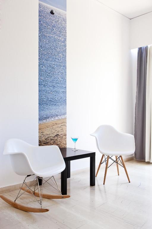 Posezení v ubytování Acqua Vatos Santorini Hotel