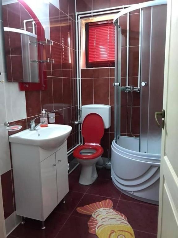 Koupelna v ubytování Casa 7 Izvoare