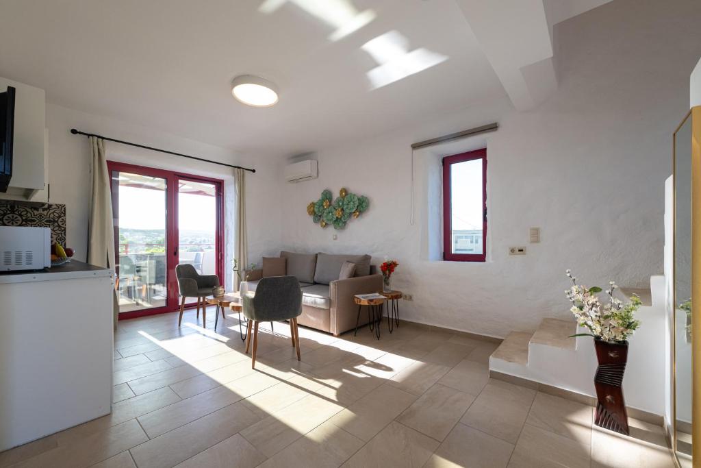 Posezení v ubytování Abeloessa Methonian Hospitality