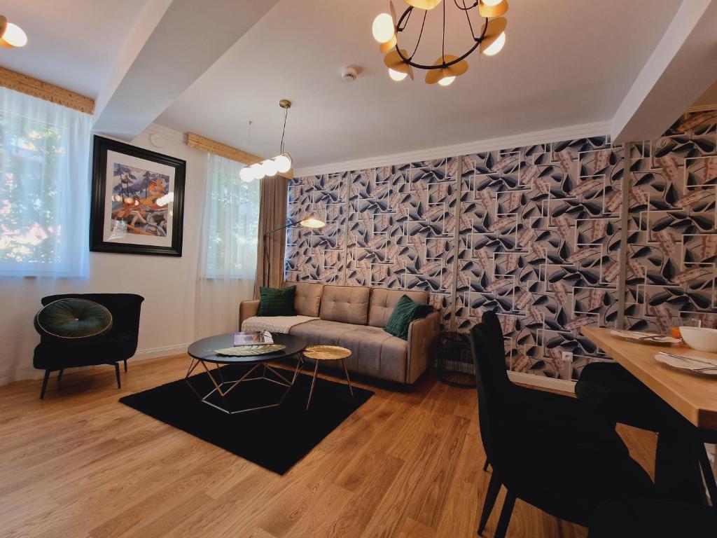 Χώρος καθιστικού στο przy Krupówkach