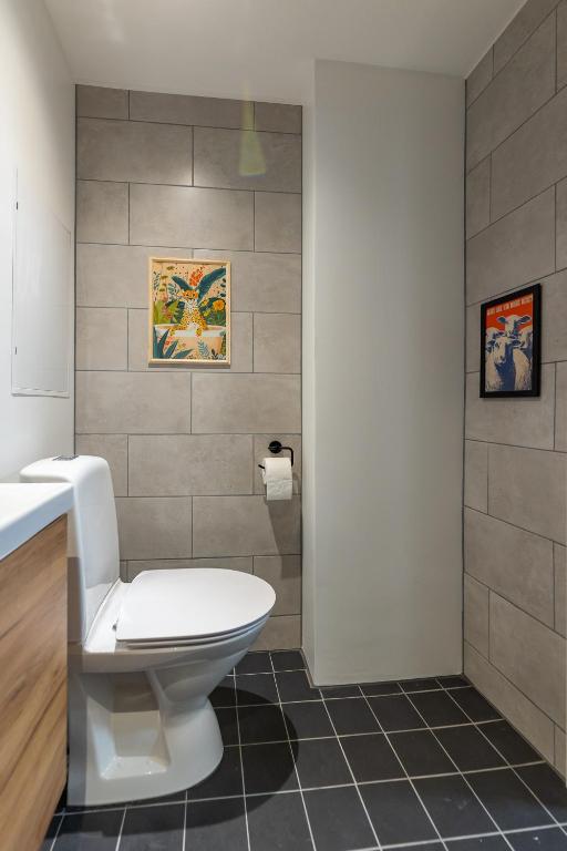 Koupelna v ubytování Kalda apartment