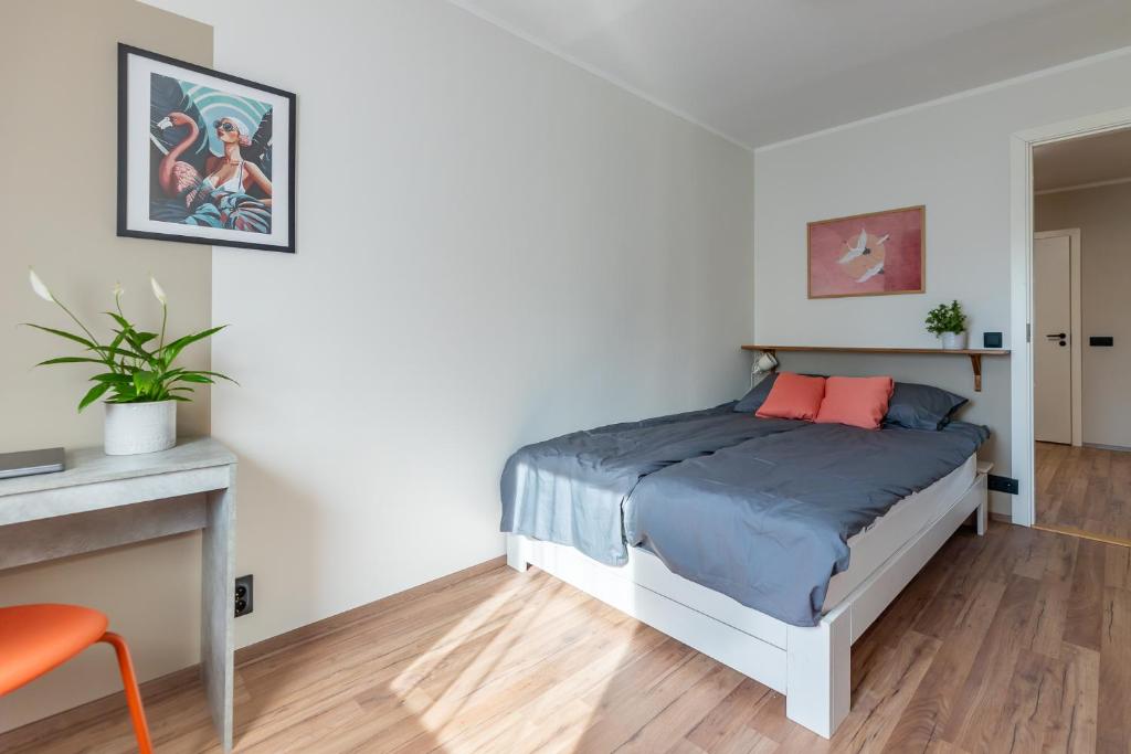 Postel nebo postele na pokoji v ubytování Kalda apartment