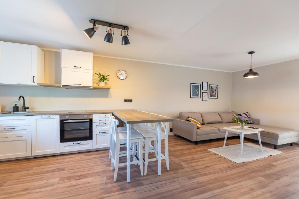 Kuchyň nebo kuchyňský kout v ubytování Kalda apartment