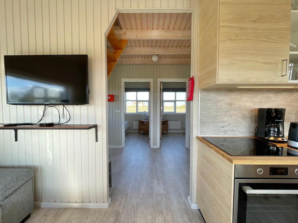 Kuchyň nebo kuchyňský kout v ubytování Eldhraun Holiday Home