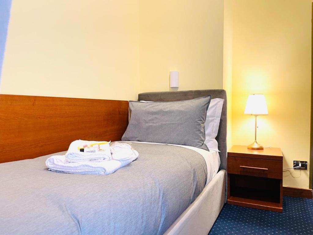 Postel nebo postele na pokoji v ubytování Hotel Rome place