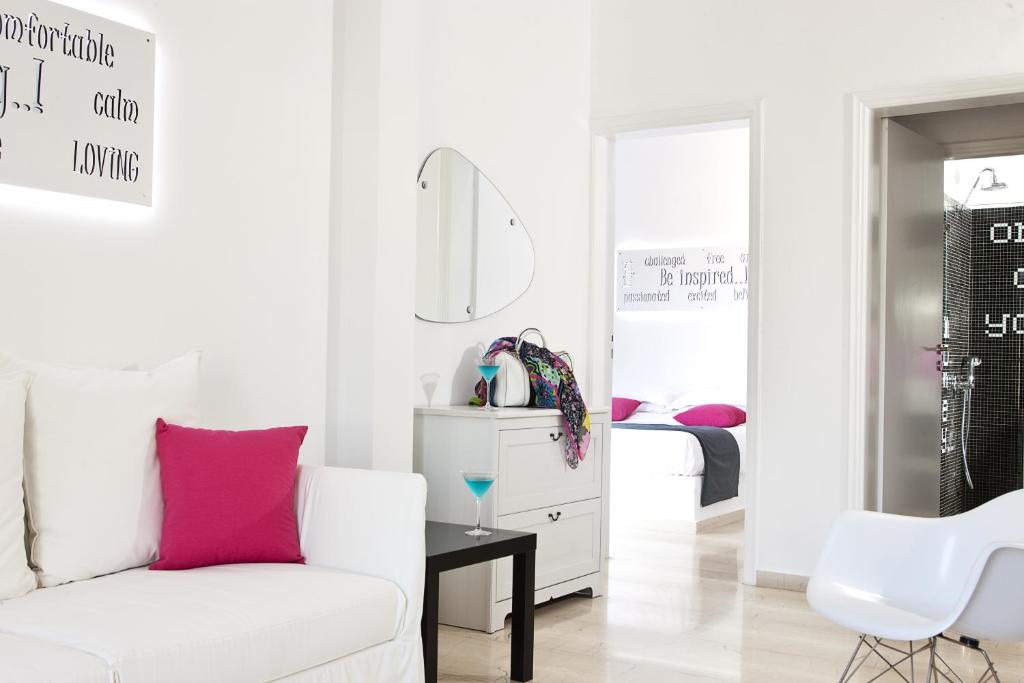 Posezení v ubytování Acqua Vatos Santorini Hotel