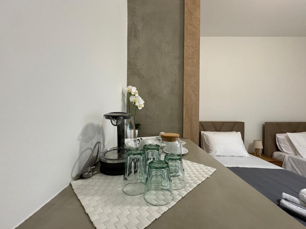Postel nebo postele na pokoji v ubytování Angelo Agapi Rooms Vlore