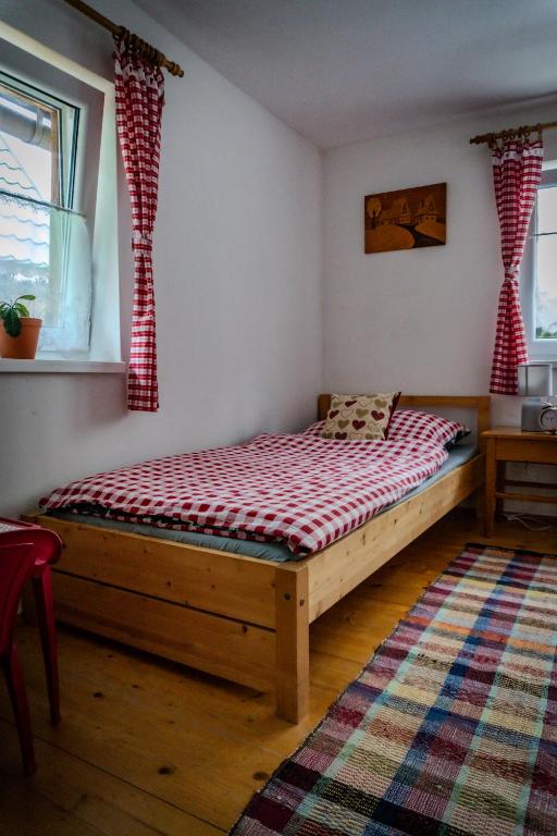 Postel nebo postele na pokoji v ubytování Chalupa KLÁRA -Liptov