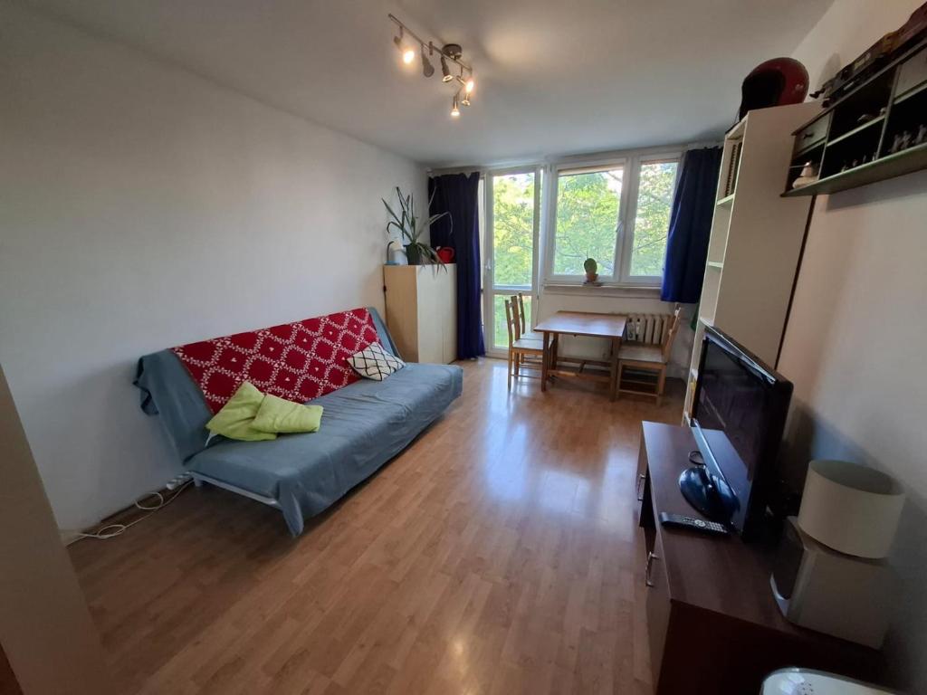 Televízia a/alebo spoločenská miestnosť v ubytovaní Jim's Place