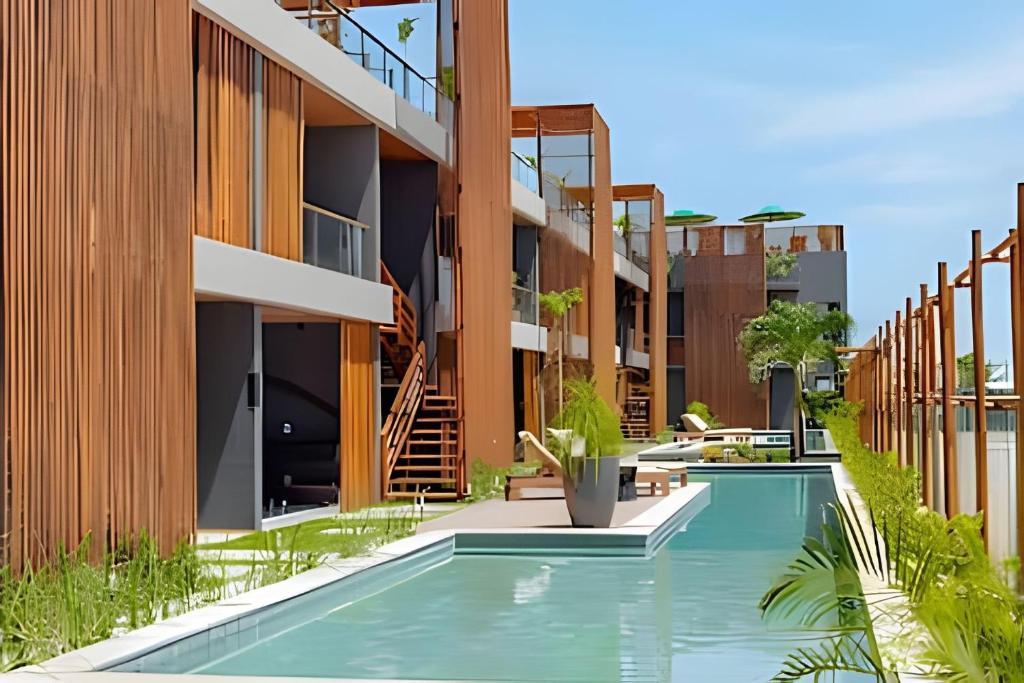 Bazén v ubytování Apartamento de Luxo em Tatuamunha - A 20 Metros do Mar nebo v jeho okolí