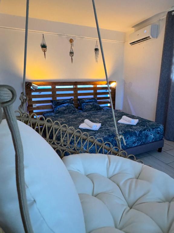 Voodi või voodid majutusasutuse Villa 4 ch 140 m2 avec vue sur mer et le tombolo toas