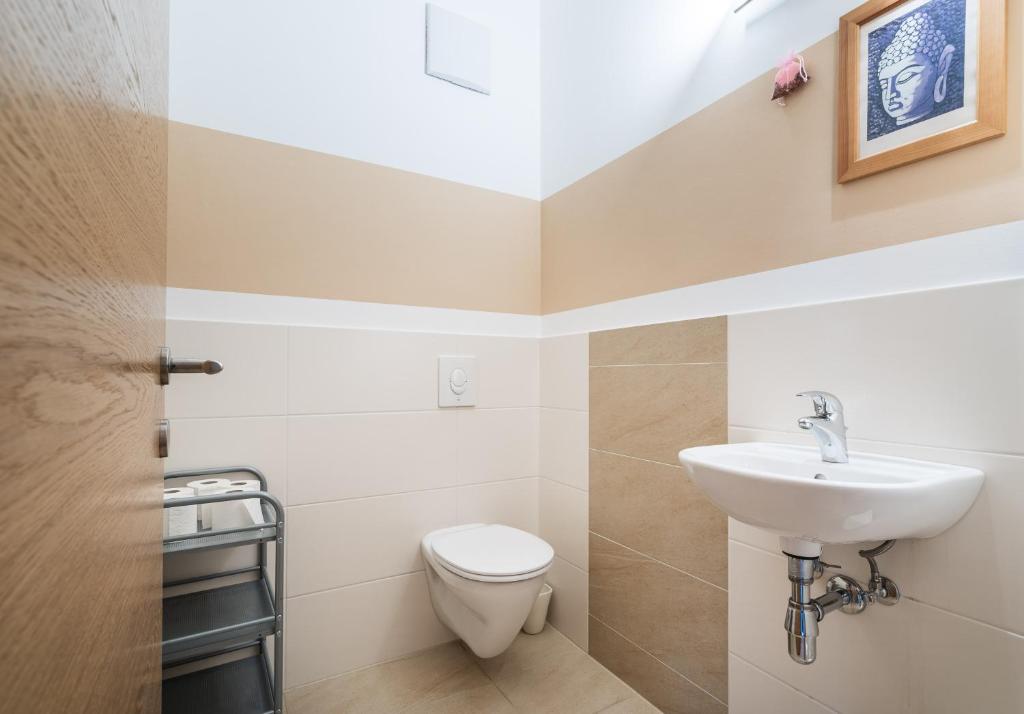 Kúpeľňa v ubytovaní Schönes Apartment Prägant