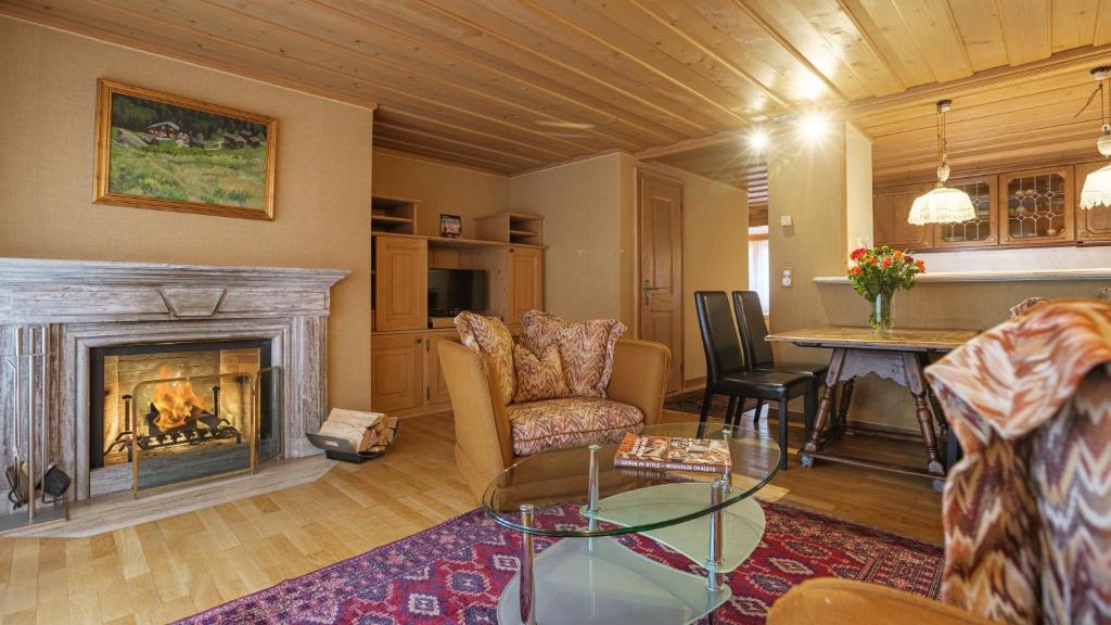 Posezení v ubytování Chalet Kisseye by Zermatt Premium Apartments