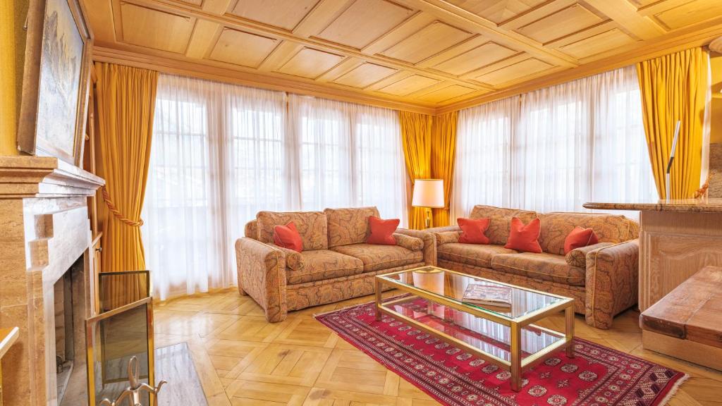 Posezení v ubytování Chalet Kisseye by Zermatt Premium Apartments