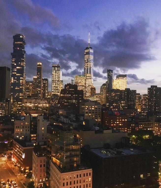 Vista generica su New York o vista sulla città dall'interno dell'ostello