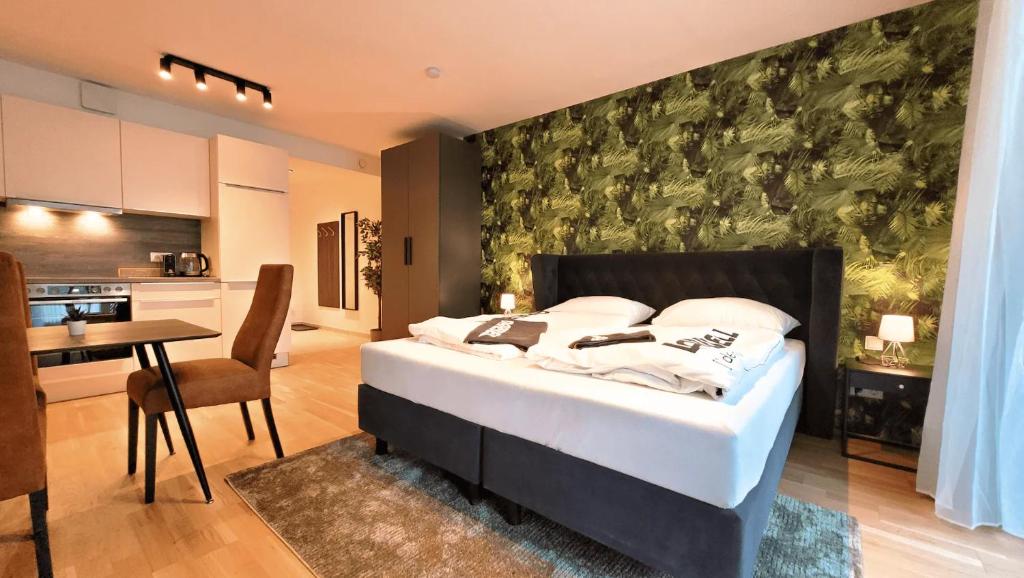 Llit o llits en una habitació de City Apartment Graz