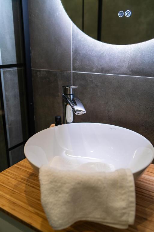 A bathroom at Apartment in the Heart of the Top Center