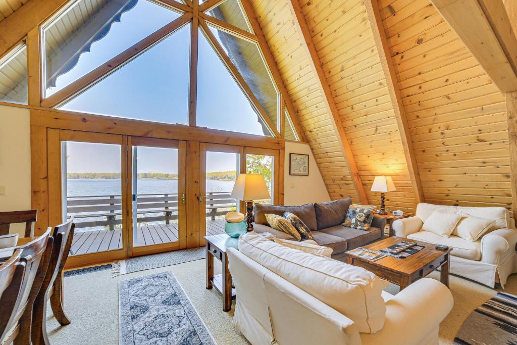 Upper Peninsula Lakefront AFrame Cabin with Dock, Channing (updated