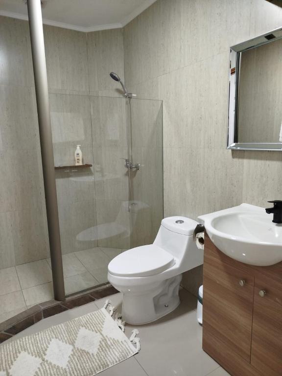 Koupelna v ubytování Hotel Ming Shen