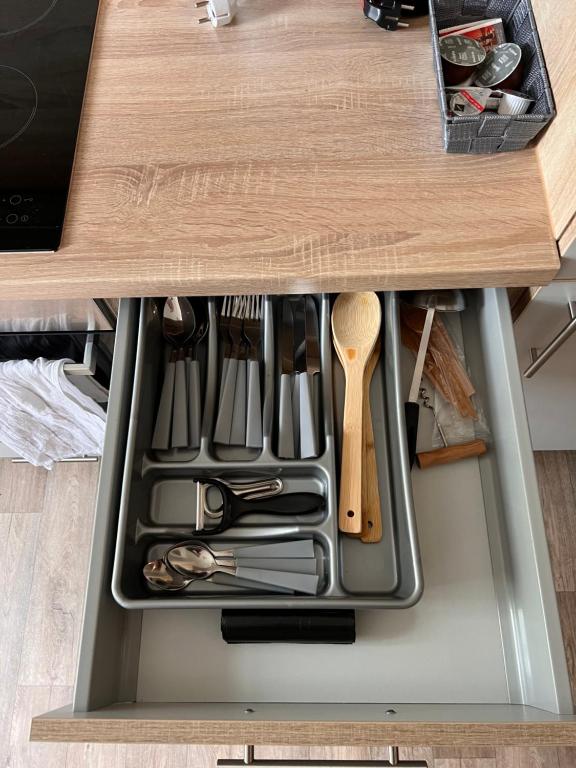 Kuchyň nebo kuchyňský kout v ubytování ApartmentsCarlsbad