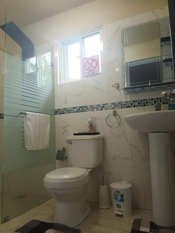 Koupelna v ubytování Casa taina