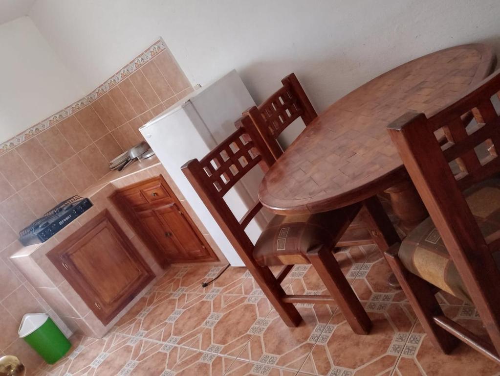 Kuchyň nebo kuchyňský kout v ubytování Hotel Cabañas Chalamu