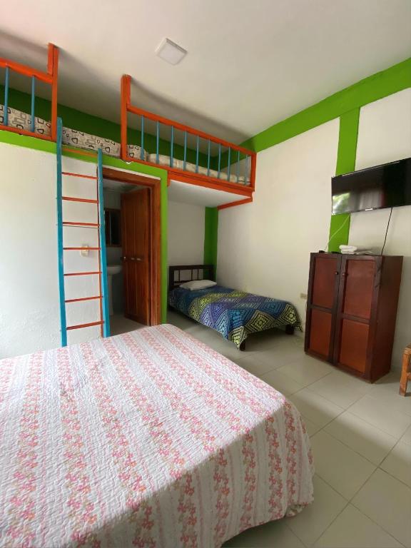Postel nebo postele na pokoji v ubytování Finca hotel tierra grata