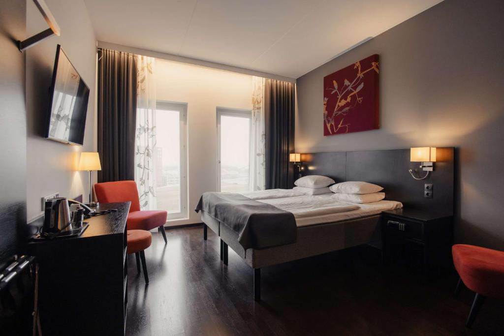 Postel nebo postele na pokoji v ubytování Best Western Malmo Arena Hotel