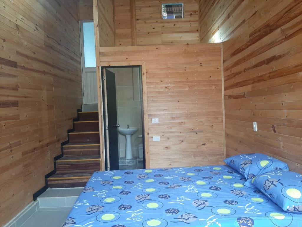 Postel nebo postele na pokoji v ubytování Eco Aldea Topacio
