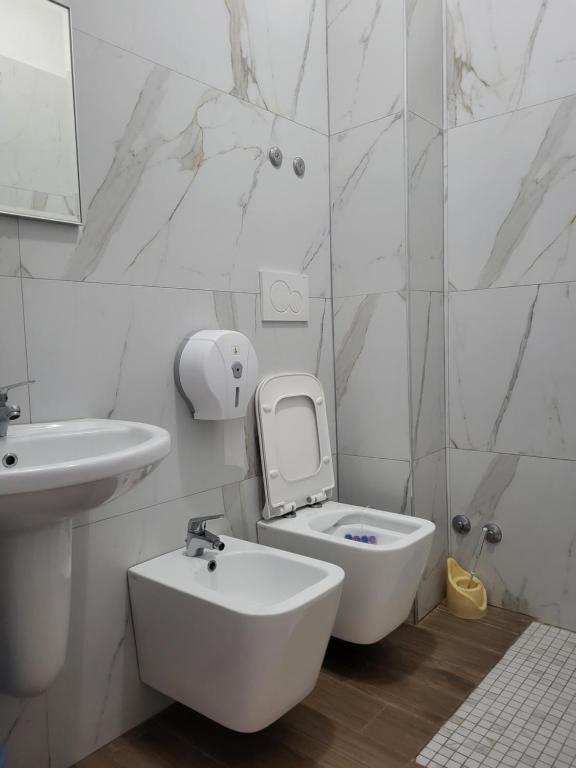 Koupelna v ubytování Hotel Europa