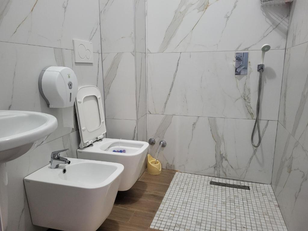 Koupelna v ubytování Hotel Europa