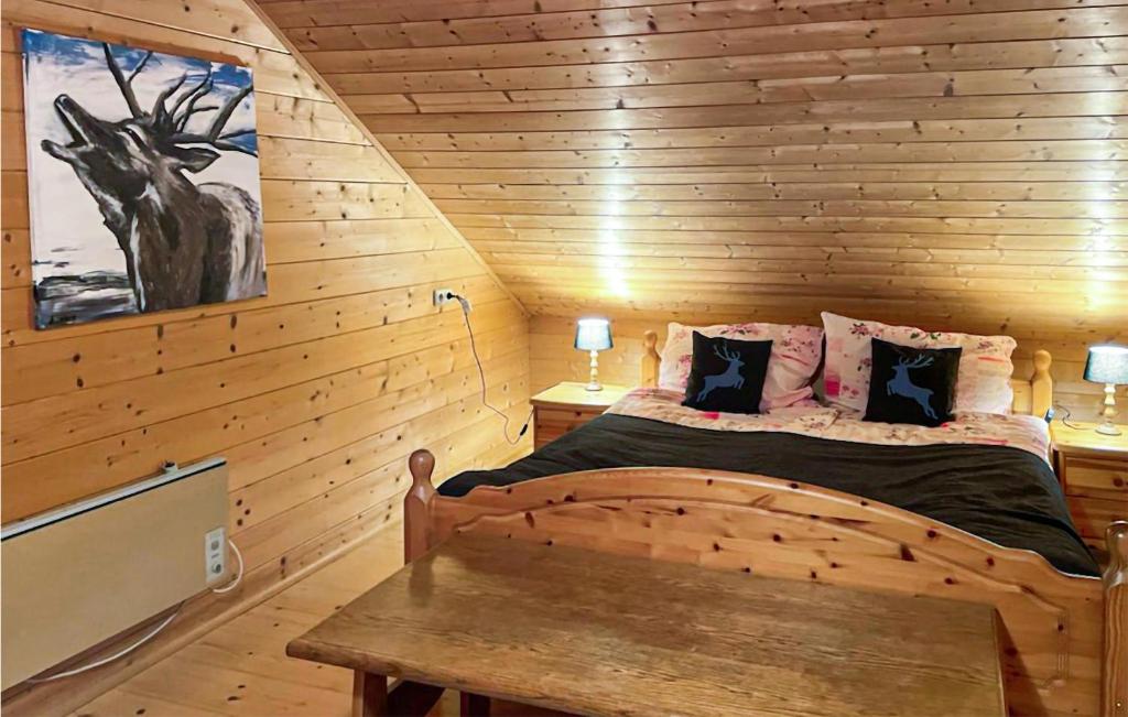 Posteľ alebo postele v izbe v ubytovaní Ferienhaus In Kolbnitz