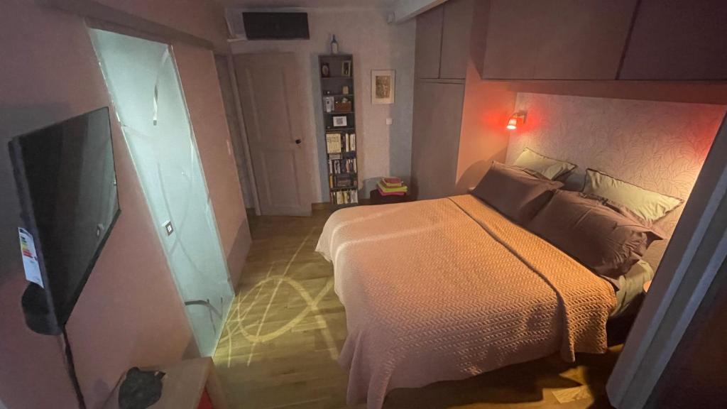 Postel nebo postele na pokoji v ubytování Chambre_privée_Collioure_centre