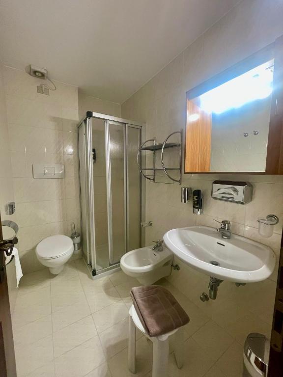 Koupelna v ubytování Hotel Biancaneve