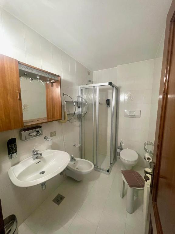 Koupelna v ubytování Hotel Biancaneve