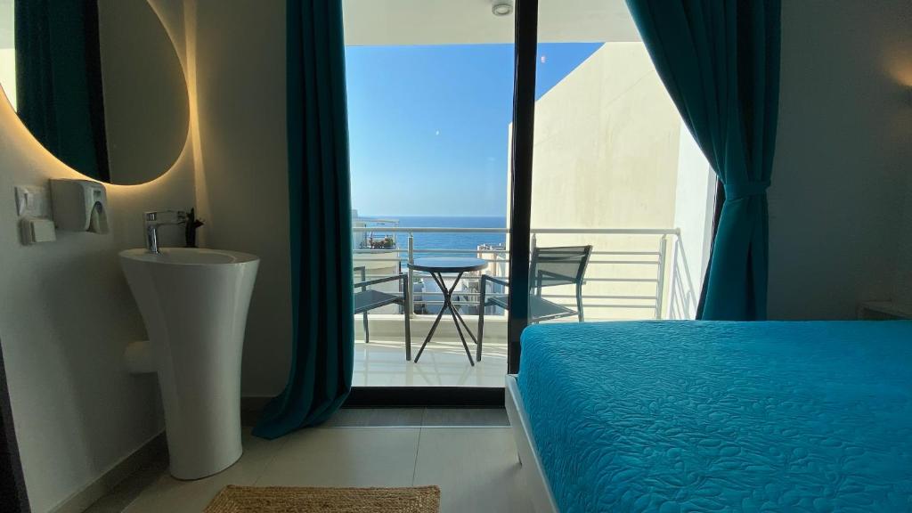 Balkón alebo terasa v ubytovaní Rethymno Hills Apartments