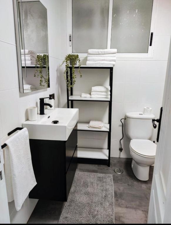 Ванная комната в Apartamento Illa Salvora, Portonovo