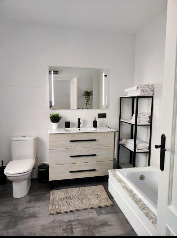 Ванная комната в Apartamento Illa Salvora, Portonovo