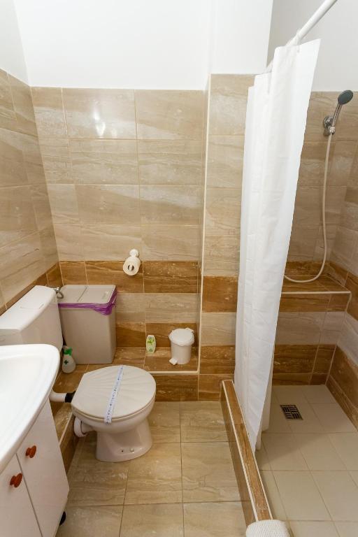 Koupelna v ubytování Kati P Vendégház
