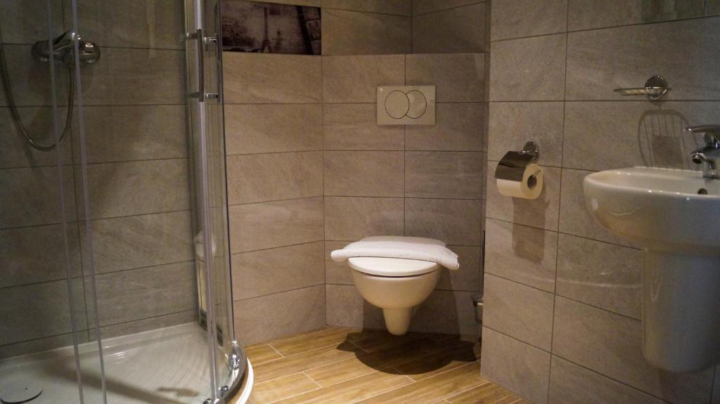 Koupelna v ubytování Hotel Zorza